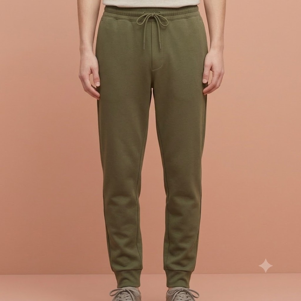 Uniqlo Jogger Pants Women's Small Olive Green Drawstring Elastic Waist